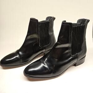 Kurt Geiger Sloane Chelsea Ankle Boot in Black Leather Mixed Textures, 39-US 8.5